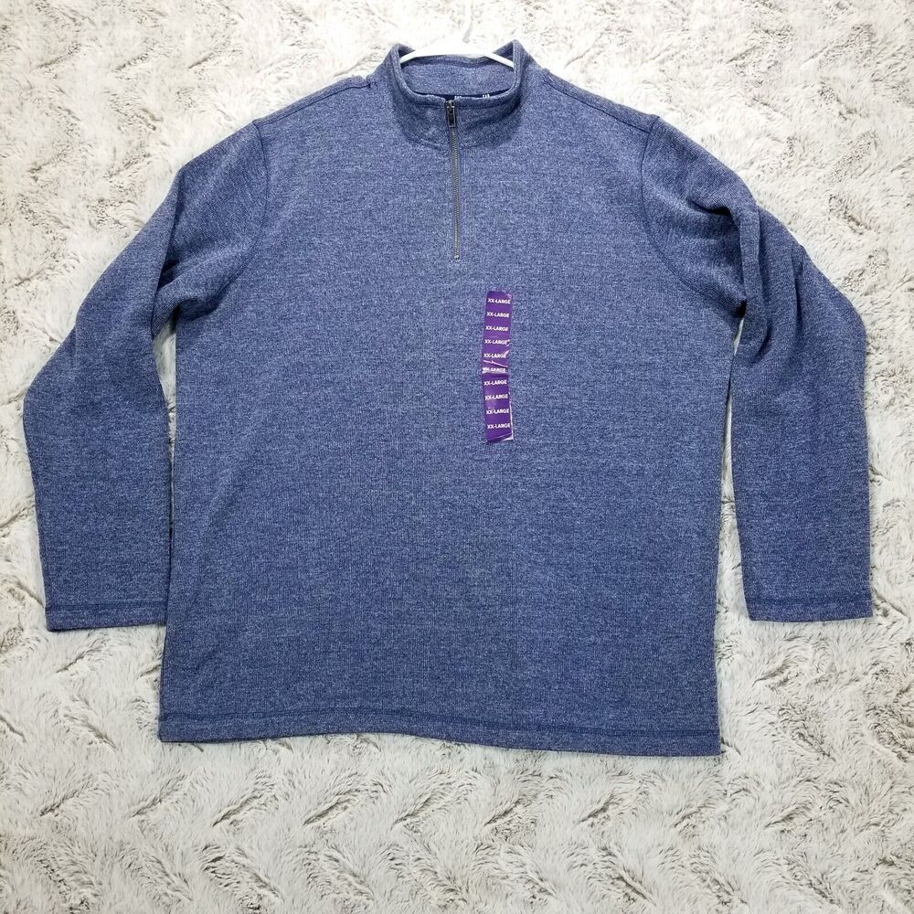 Gap Sweater Mens Half Zip Pullover Blue XXL NWT Long sleeve
